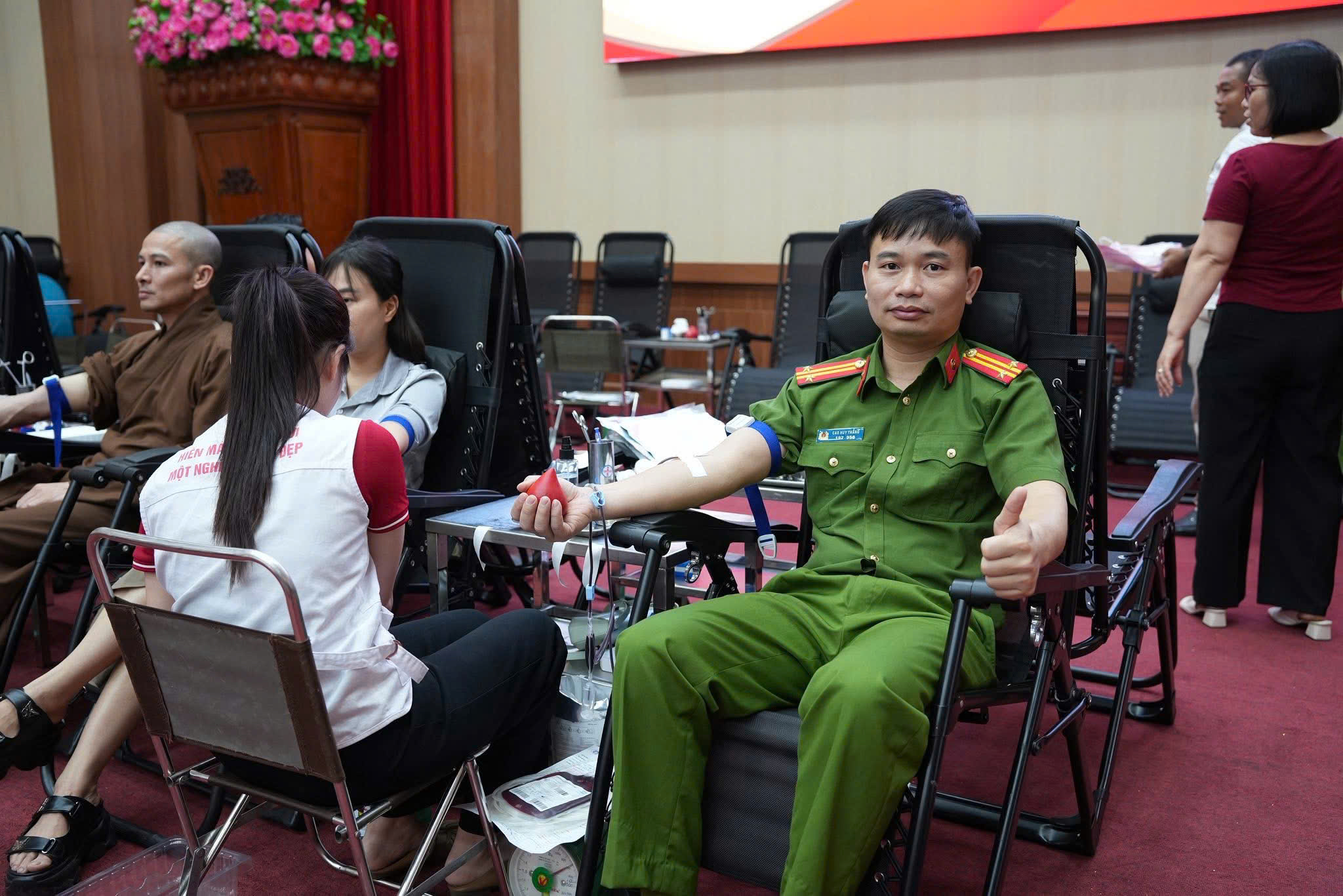 Công an xã Phú Thái tích cực hưởng ứng ngày hội hiến máu tình nguyện năm 2026